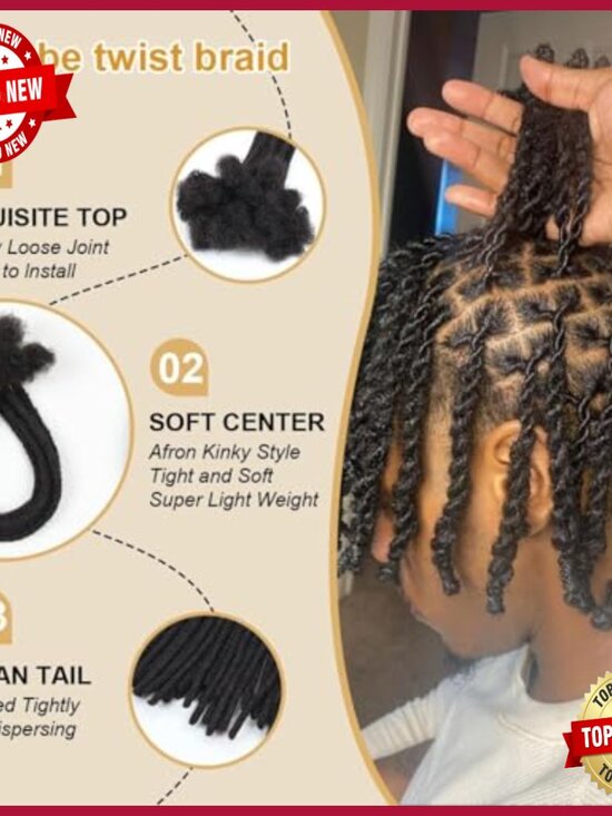 12 Inch Human Hair Dreadlock Extensions 30 Strands Soft Dreads main image 4